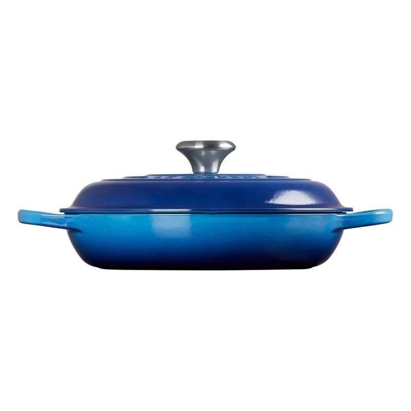 Le Creuset Signature Shallow Casserole 26cm Azure Blue image number 0